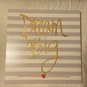 “Dream Big” decorative canvas! Originally $23.99 at Hobby Lobby.